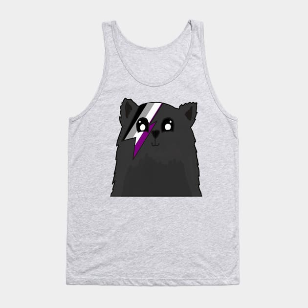 Asexual Pride Kitty Tank Top by nonbeenarydesigns